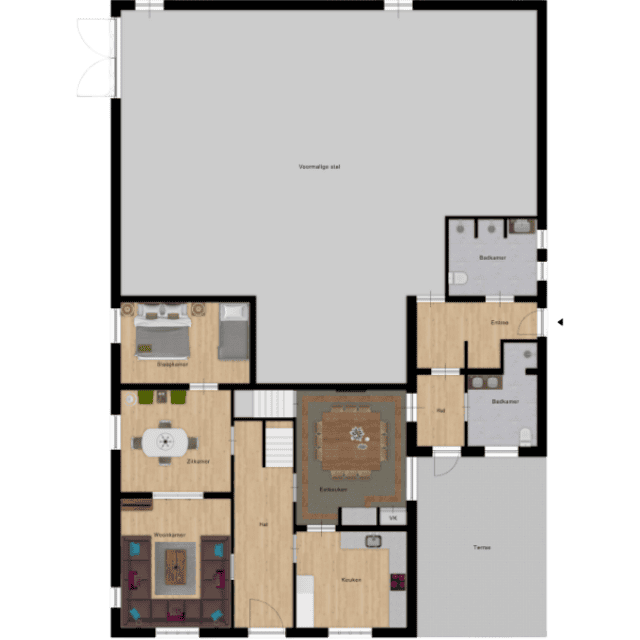 2D Ground Floor House Blueprint