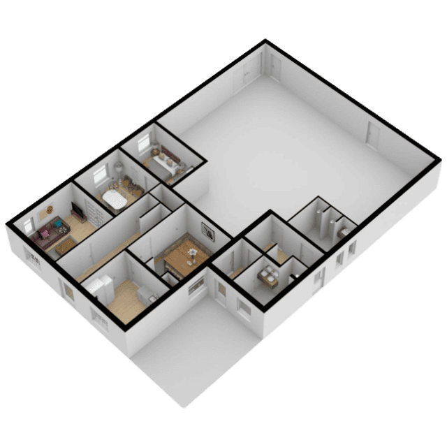 3D Ground Floor Plan