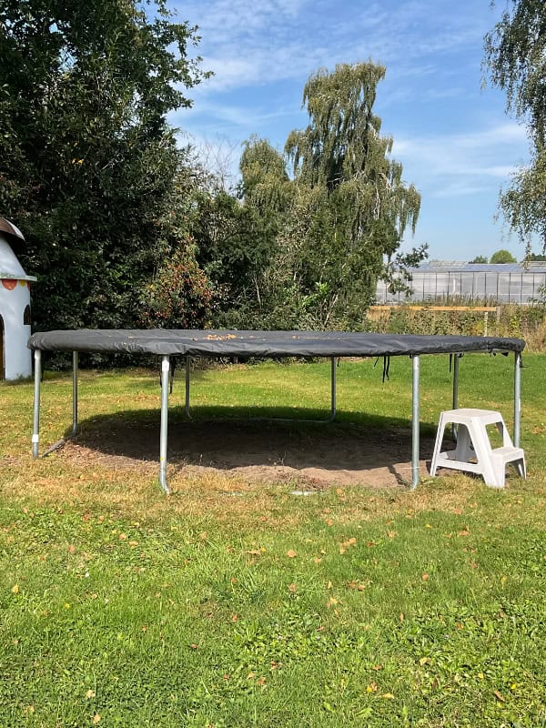 Children's Backyard Trampoline Area